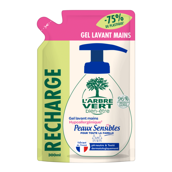 Recharge Savon liquide écologique Peaux Sensibles 300ml