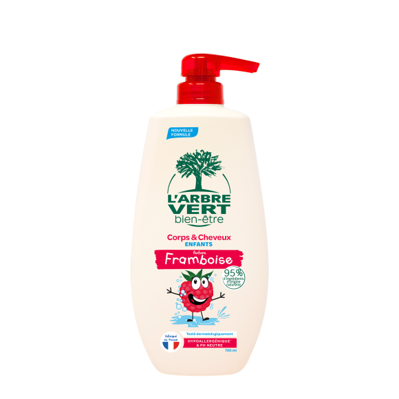 Ökologisches Shampoo & Duschgel Kinder Himbeere 720ml