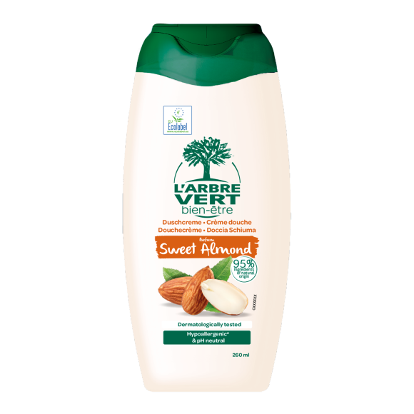 Ökologische Duschcreme Duft Sweet Almond 260ml