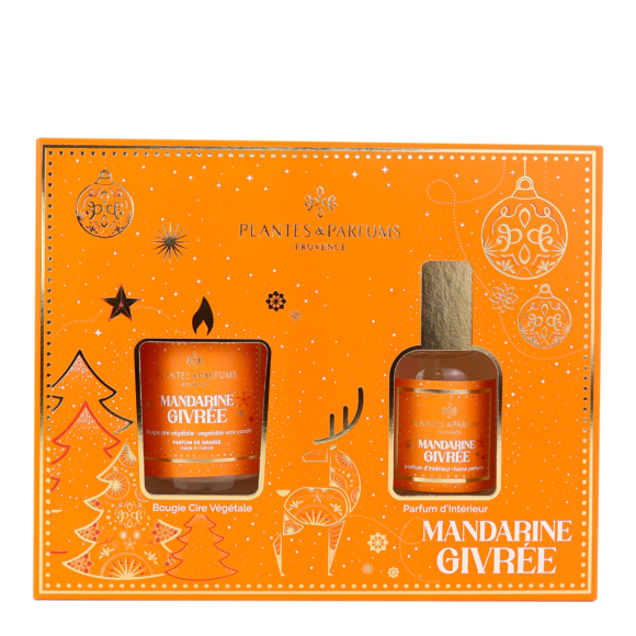 Duo Mini Bougie & Parfum d'intérieur Mandarine Givrée