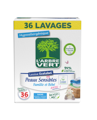 Lessive poudre écologique Peaux Sensibles 1.8kg