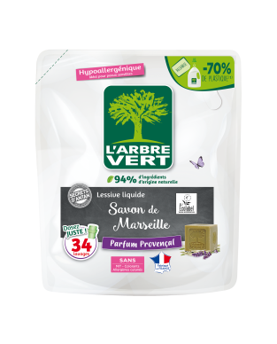 Recharge lessive écologique Savon de Marseille 1.53L