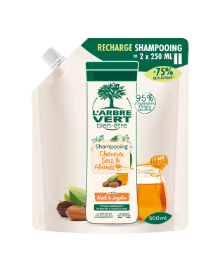 Recharge Shampooing écologique  pour cheveux secs et abîmés 500ml