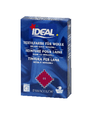 Textilfarbe ROT für Wolle, Seide und Nylon 01