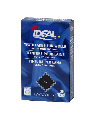 Textilfarbe SCHWARZ für Wolle, Seide und Nylon 17