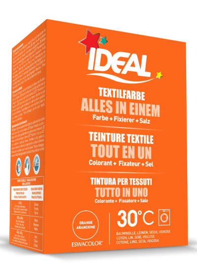 Textilfarbe ORANGE Alles in Einem 230g | IDEAL / ESWACOLOR