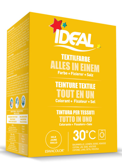 Textilfarbe GELB Alles in Einem 230g | IDEAL / ESWACOLOR