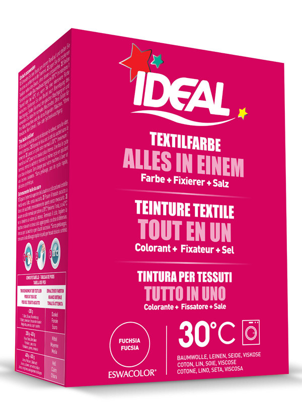 IDEAL / ESWACOLOR  Teinture textile FUCHSIA Tout en 1 230g