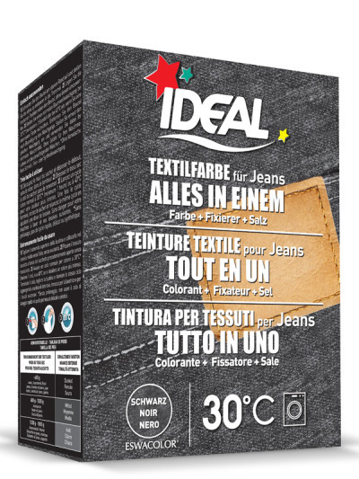 Textilfarbe JEANS schwarz Alles in Einem 350g | IDEAL / ESWACOLOR