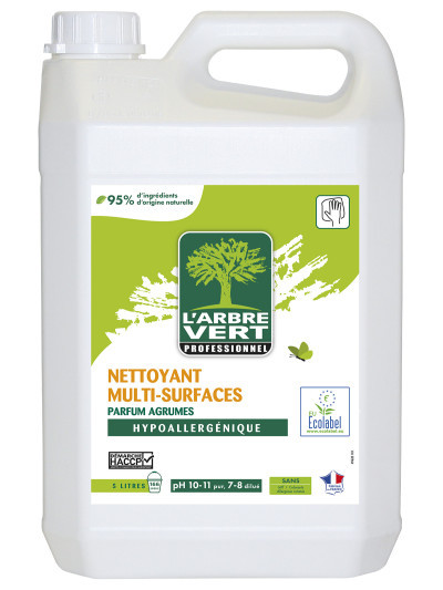 Nettoyant écologique multi-usages Agrumes 5L Professionnel | L'ARBRE VERT