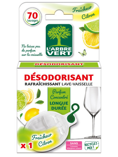 Désodorisant rafraîchissant écologique lave-vaisselle 6,6ml | L'ARBRE VERT