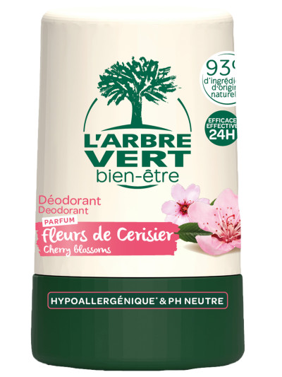 Déodorant écologique Fleurs de Cerisier & Hamamelis 50ml | L'ARBRE VERT