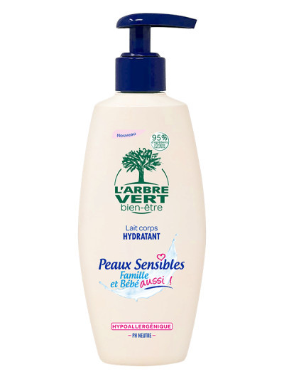 Lait corporel écologique hydratant Peaux Sensibles 250ml | L'ARBRE VERT