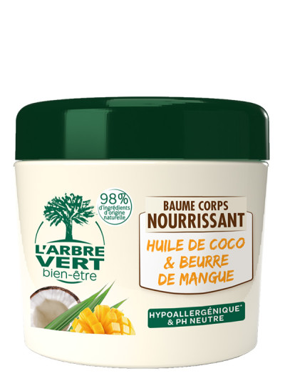 Öko Körpercreme Nährend Kokosöl & Mangobutter 185ml | L'ARBRE VERT