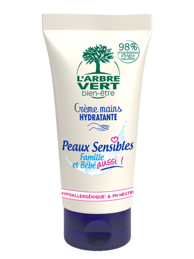 Crème mains écologique Hydratante Peaux Sensibles 75ml | L'ARBRE VERT