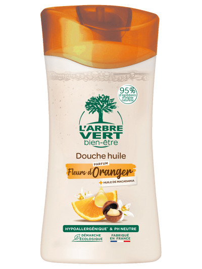 Ökologisches Dusch-Öl mit Orangenblütenduft 250ml | L'ARBRE VERT