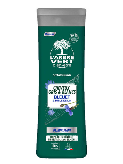 Shampooing écologique Cheveux gris & blancs 250ml | L'ARBRE VERT
