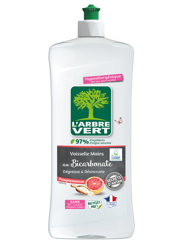 Liquide vaisselle, naturel, parfumé pamplemousse. - Déco Nord Sud