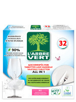 Tablettes lave-vaisselle écologique All in 1 32x | L'ARBRE VERT