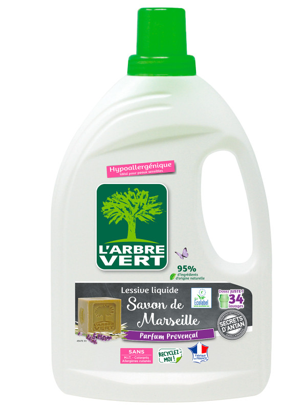 Lessive liquide recharge savon de marseille 1,85L APTA - KIBO