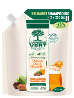 Nachfüllbeutel ökologisches Shampoo für trockenes und strapaziertes Haar 500ml | L'ARBRE VERT