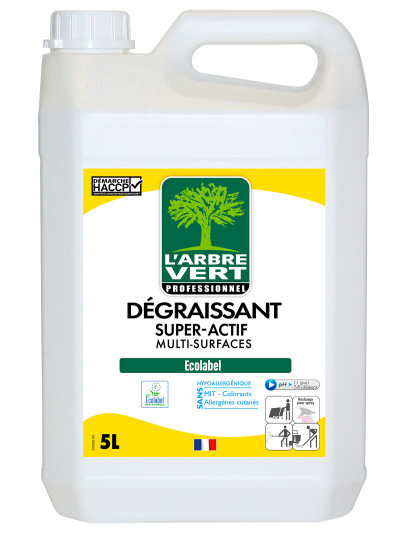 Dégraissant super actif multi-surfaces écologique 5L Professionnel | L'ARBRE VERT