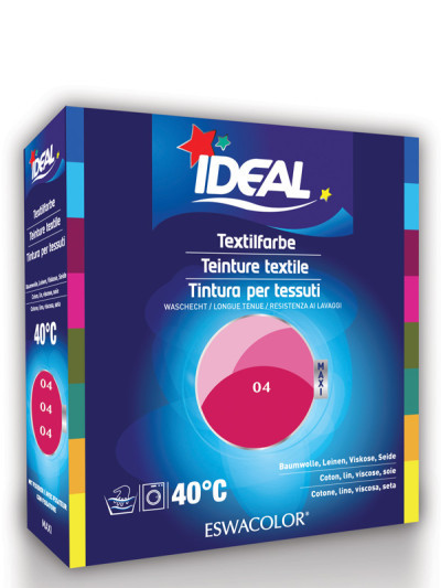 Teinture textile FUCHSIA pour coton, lin, viscose, soie Maxi 04 | IDEAL / ESWACOLOR