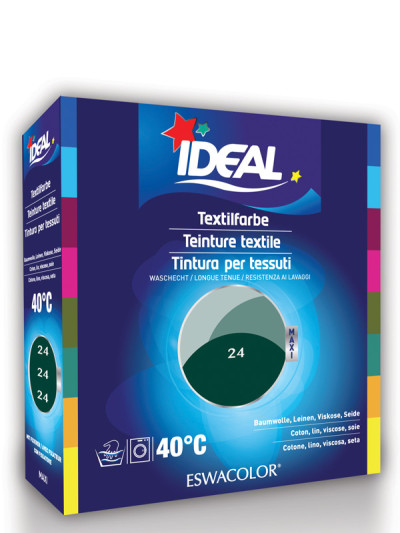 Textilfarbe TANNE für Baumwolle, Leinen, Viskose, Seide Maxi 24 | IDEAL / ESWACOLOR