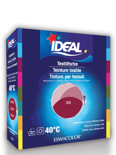 Textilfarbe CASSIS für Baumwolle, Leinen, Viskose, Seide Maxi 30 | IDEAL / ESWACOLOR