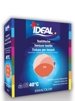 Textilfarbe KORALLE für Baumwolle, Leinen, Viskose, Seide Maxi 36 | IDEAL / ESWACOLOR