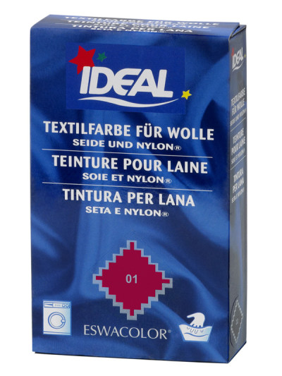 Textilfarbe ROT für Wolle, Seide und Nylon 01 | IDEAL / ESWACOLOR