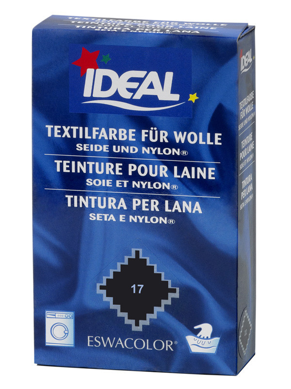 IDEAL / ESWACOLOR, Teinture textile NOIR pour laine, soie et nylon 17, Teinture  textile pour laine, soie et nylon