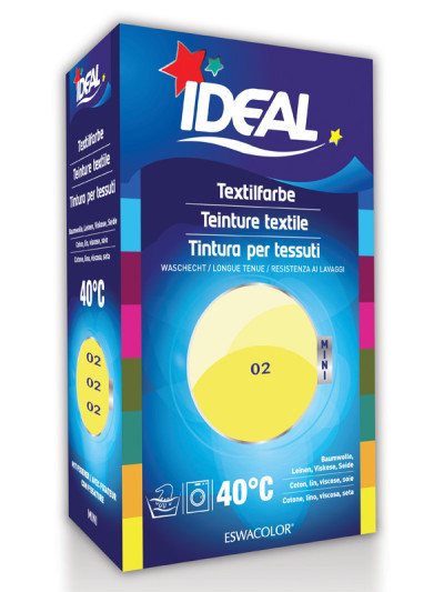 Textilfarbe ZITRONE für Baumwolle, Leinen, Viskose, Seide Mini 02 | IDEAL / ESWACOLOR