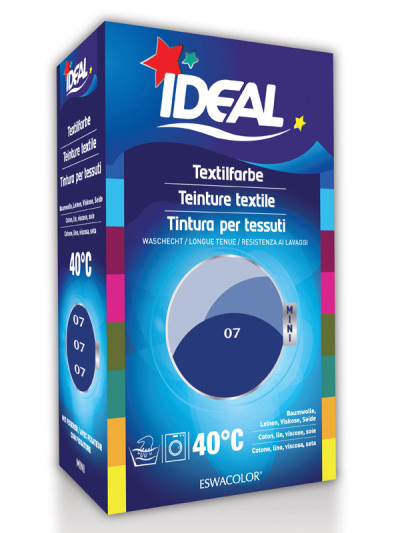 Textilfarbe MARINE für Baumwolle, Leinen, Viskose, Seide Mini 07 | IDEAL / ESWACOLOR