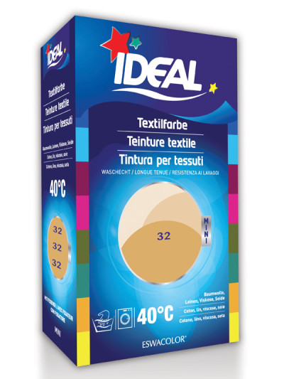 Textilfarbe BEIGE für Baumwolle, Leinen, Viskose, Seide Mini 32 | IDEAL / ESWACOLOR