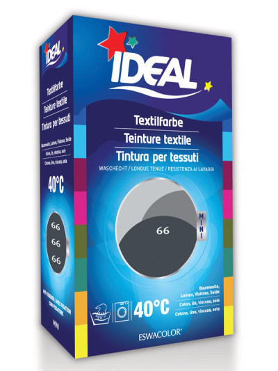 Textilfarbe SCHIEFER für Baumwolle, Leinen, Viskose, Seide Mini 66 | IDEAL / ESWACOLOR