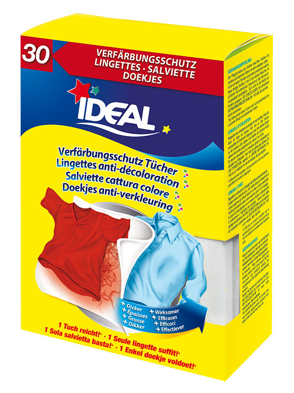 IDEAL / ESWACOLOR, Lingettes anti-décoloration 30x, Détachants textiles /  Soin du linge