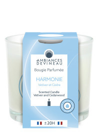 Bougie parfumé 20h Harmonie (Vétiver & Cèdre) | AMBIANCES DEVINEAU