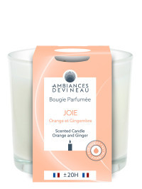 Bougie parfumé 20h Joie (Orange & Gingembre) | AMBIANCES DEVINEAU
