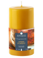 Bougie parfumée cylindrique Jaune 60h Ambre d'Orient | AMBIANCES DEVINEAU