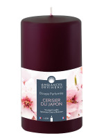 Bougie parfumée cylindrique Grenat 60h Cerisier du Japon | AMBIANCES DEVINEAU