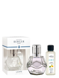 Coffret Lampe Berger Geometry Transparent & parfum Zeste de Verveine | MAISON BERGER