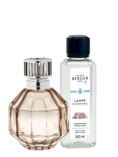 Coffret Lampe Berger Facette Nude & parfum Caresse de Coton | MAISON BERGER