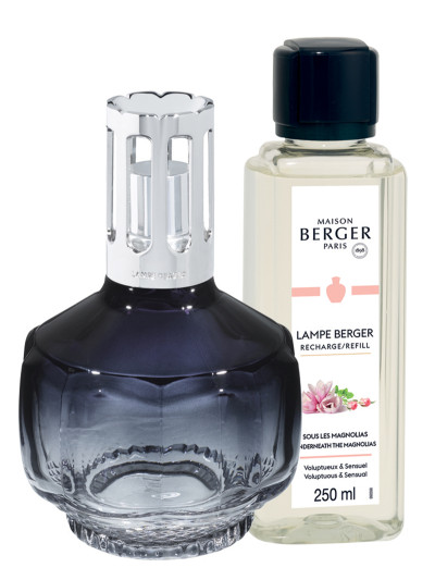 Coffret Lampe Berger Molécule Bleu Nuit & parfum Sous les Magnolias | MAISON BERGER