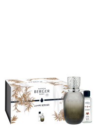 Coffret Lampe Berger Evanescence Grise & parfum Cuir Mystique | MAISON BERGER