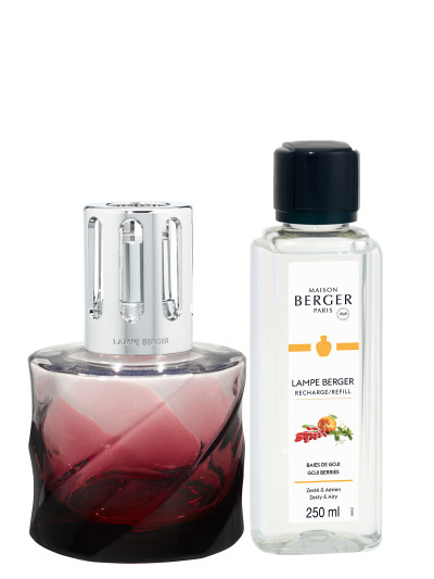 Coffret Lampe Berger Spirale Rouge Grenat & parfum Baies de Goji | MAISON BERGER