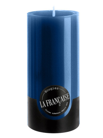 Bougie cylindrique 75H Bleu | LA FRANçAISE