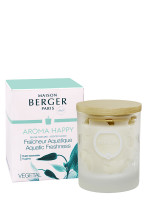 Bougie parfumée Aroma Happy - Fraîcheur Aquatique | MAISON BERGER Bougie parfumée Aroma Happy - Fraîcheur Aquatique | MAISON BERGER