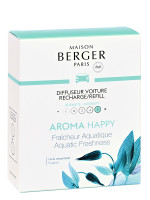 Recharges Diffuseur voiture Aroma Happy - Fraîcheur Aquatique | MAISON BERGER