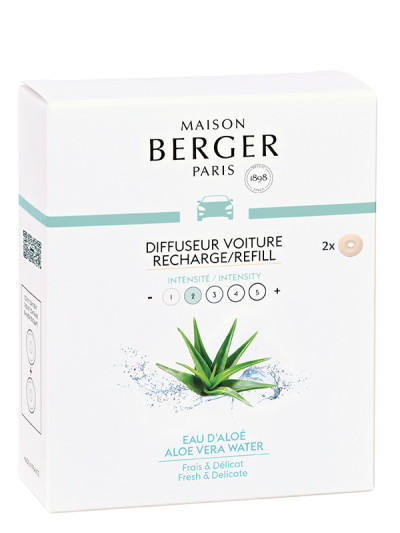 Recharges Diffuseur voiture Eau d'Aloé | MAISON BERGER